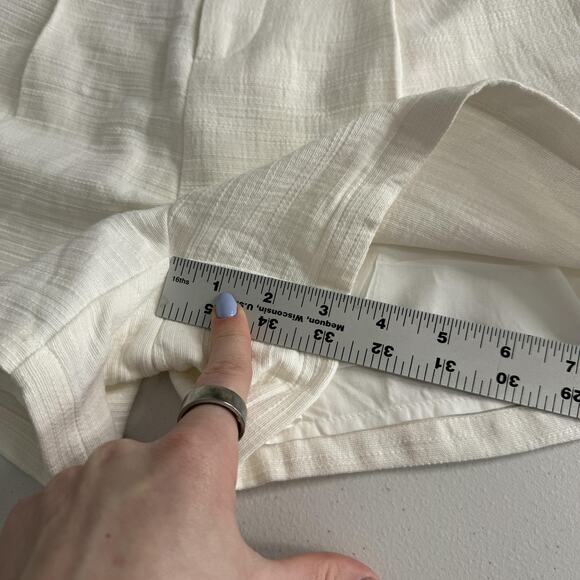 Berthie Paris Cena Shorts Womens Small 4 White High Rise Pleated Preppy Nautical - Picture 14 of 16